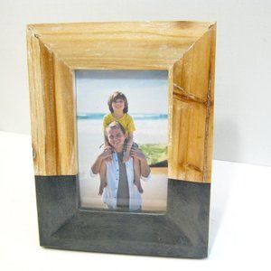 𝅺Solid natural Wood Photo Frame Picture Holder for 4x6 photo